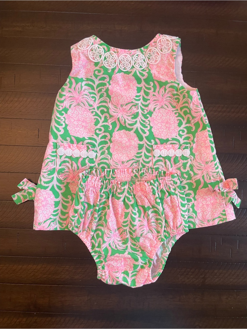 Lilly Pulitzer Green and Pink Floral One-Piece